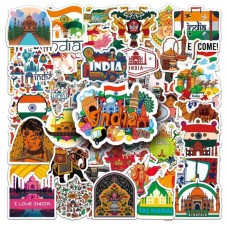 Set De 50 Stickers India País Turismo Ciudad Hindú La India